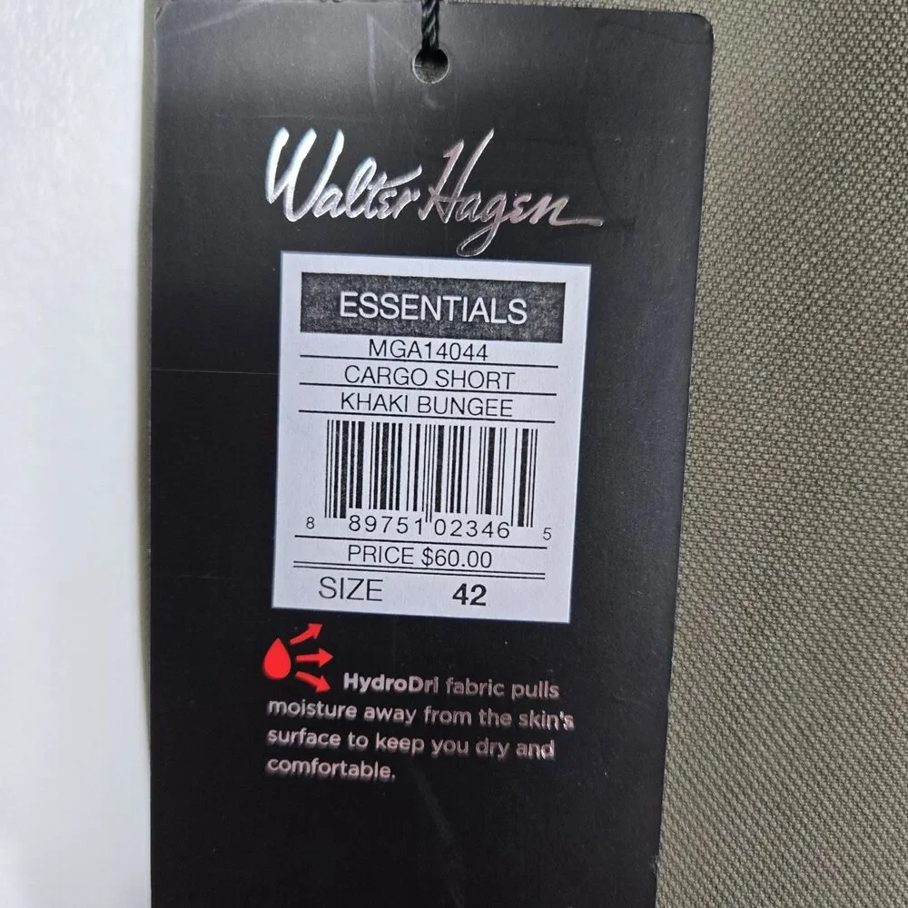 Walter Hagen Men's Size 42 Flat Front Green Cargo Shorts Golf Clubhouse NWT